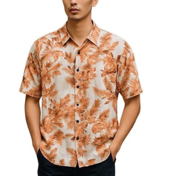 Margaritaville Men’s Aloha Print Rayon Shirt Size Large - Picture 1 of 8